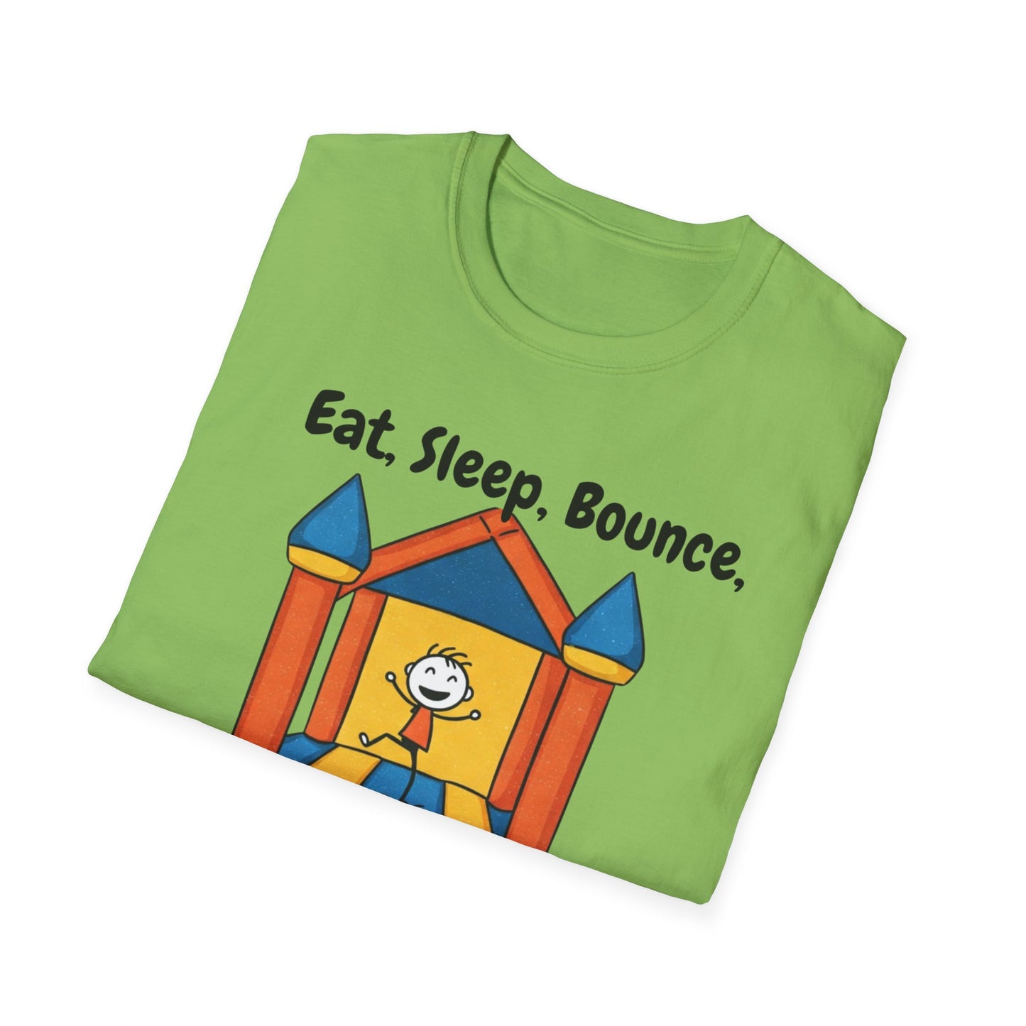 Bounce House Fun T-Shirt - "Eat, Sleep, Bounce, Repeat!"