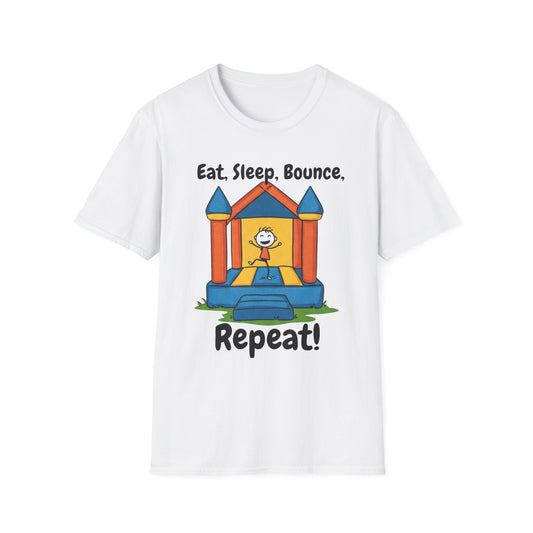 Bounce House Fun T-Shirt - "Eat, Sleep, Bounce, Repeat!"