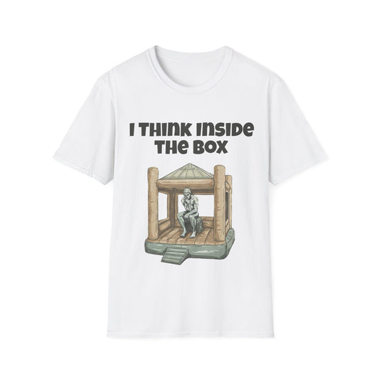Funny 'I Think Inside The Box' Unisex Softstyle T-Shirt