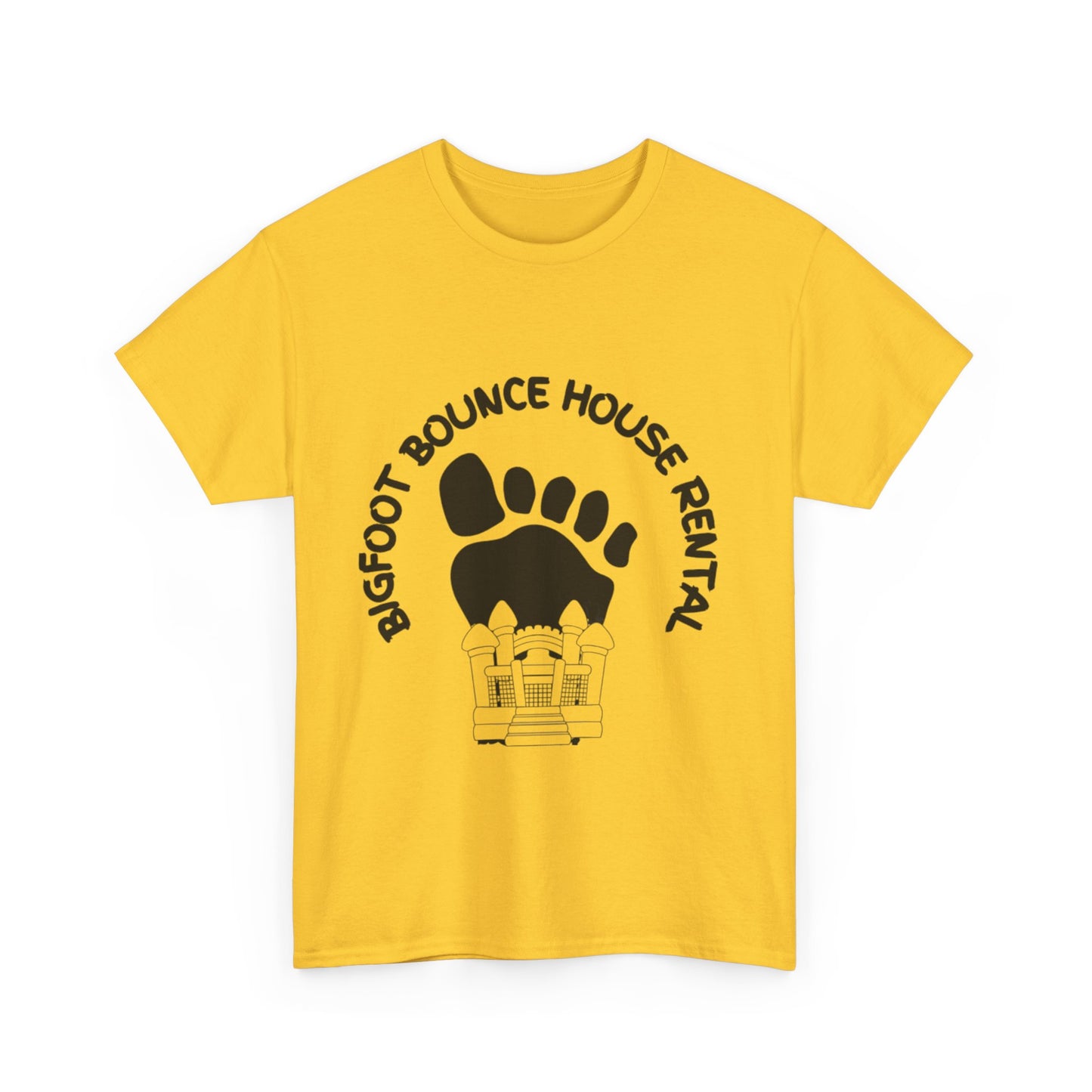 Bigfoot Bounce House Rental Tee, Unisex Cotton T-Shirt, Fun Party Shirt, Outdoor Adventure Wear, Gift for Kids' Parties