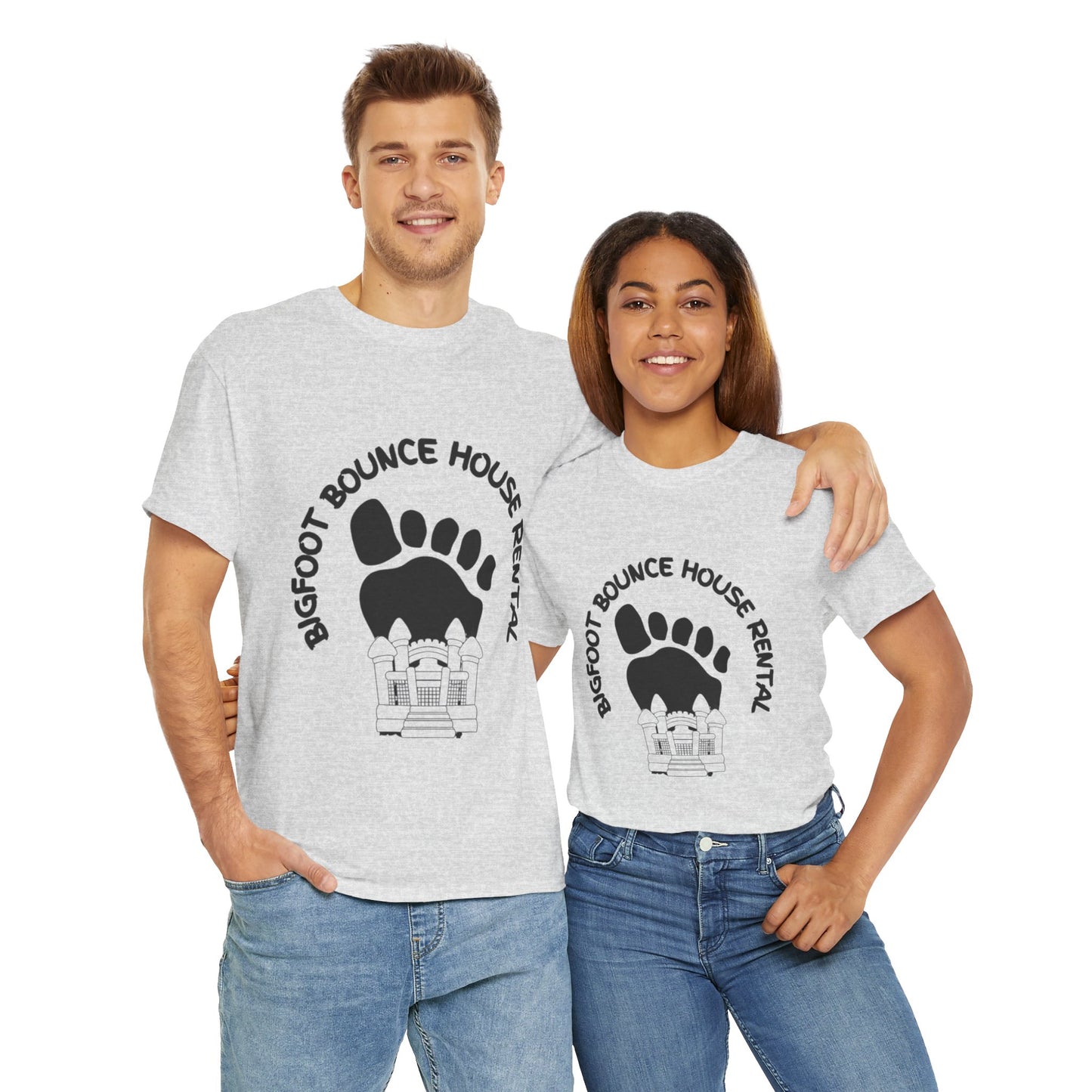 Bigfoot Bounce House Rental Tee, Unisex Cotton T-Shirt, Fun Party Shirt, Outdoor Adventure Wear, Gift for Kids' Parties